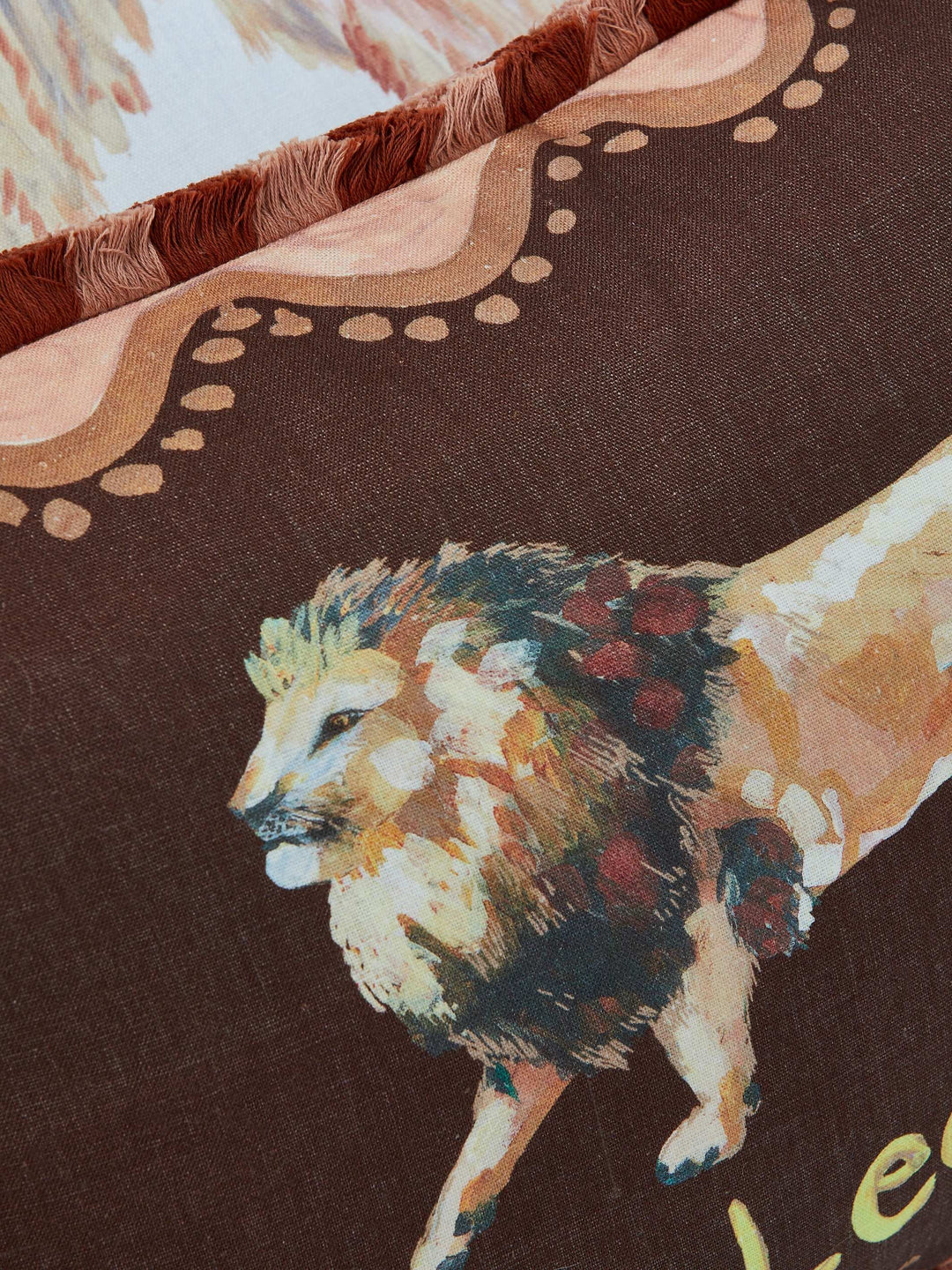 Leo Zodiac Linen Cushion