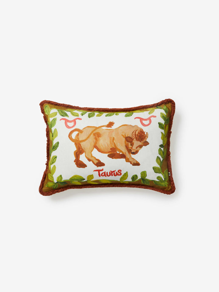 Taurus Zodiac Linen Cushion