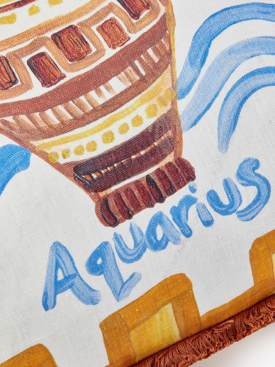 Aquarius Zodiac Linen Cushion