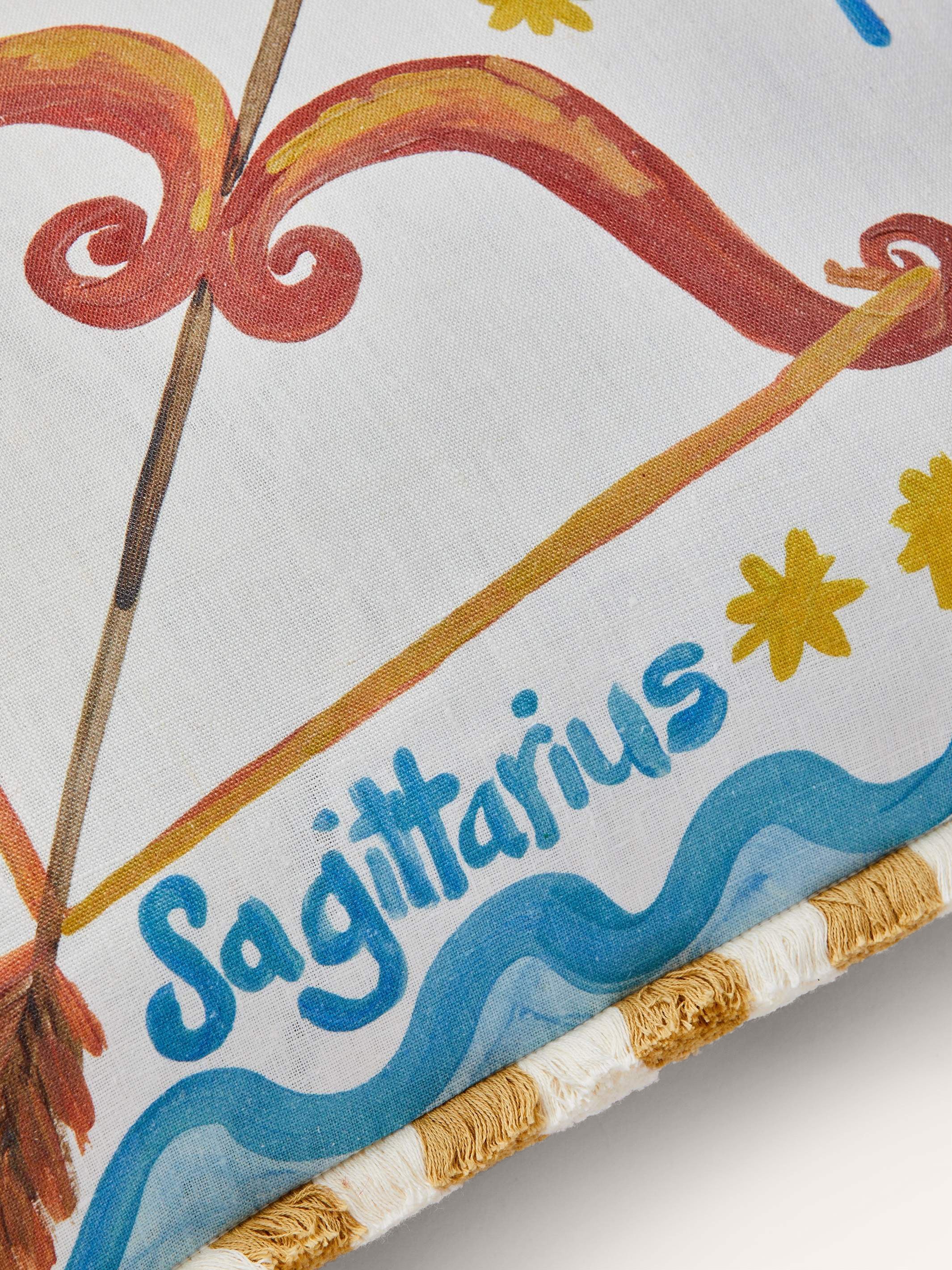 Sagittarius Zodiac Linen Cushion