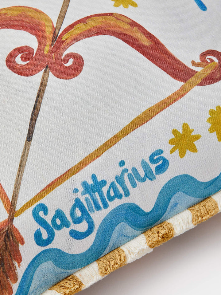 Sagittarius Zodiac Linen Cushion