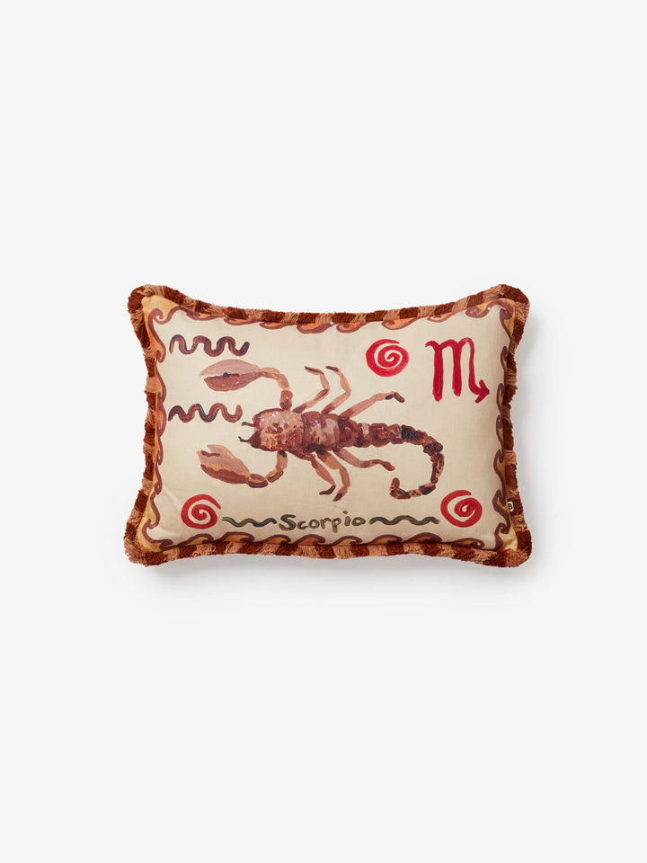 Scorpio Zodiac Linen Cushion
