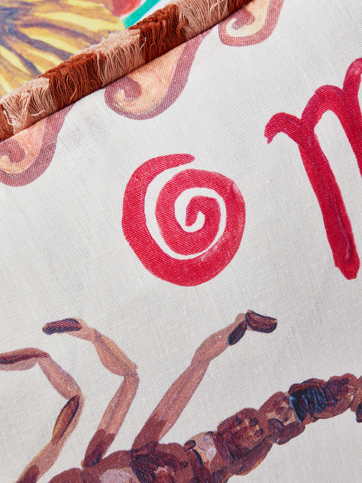 Scorpio Zodiac Linen Cushion