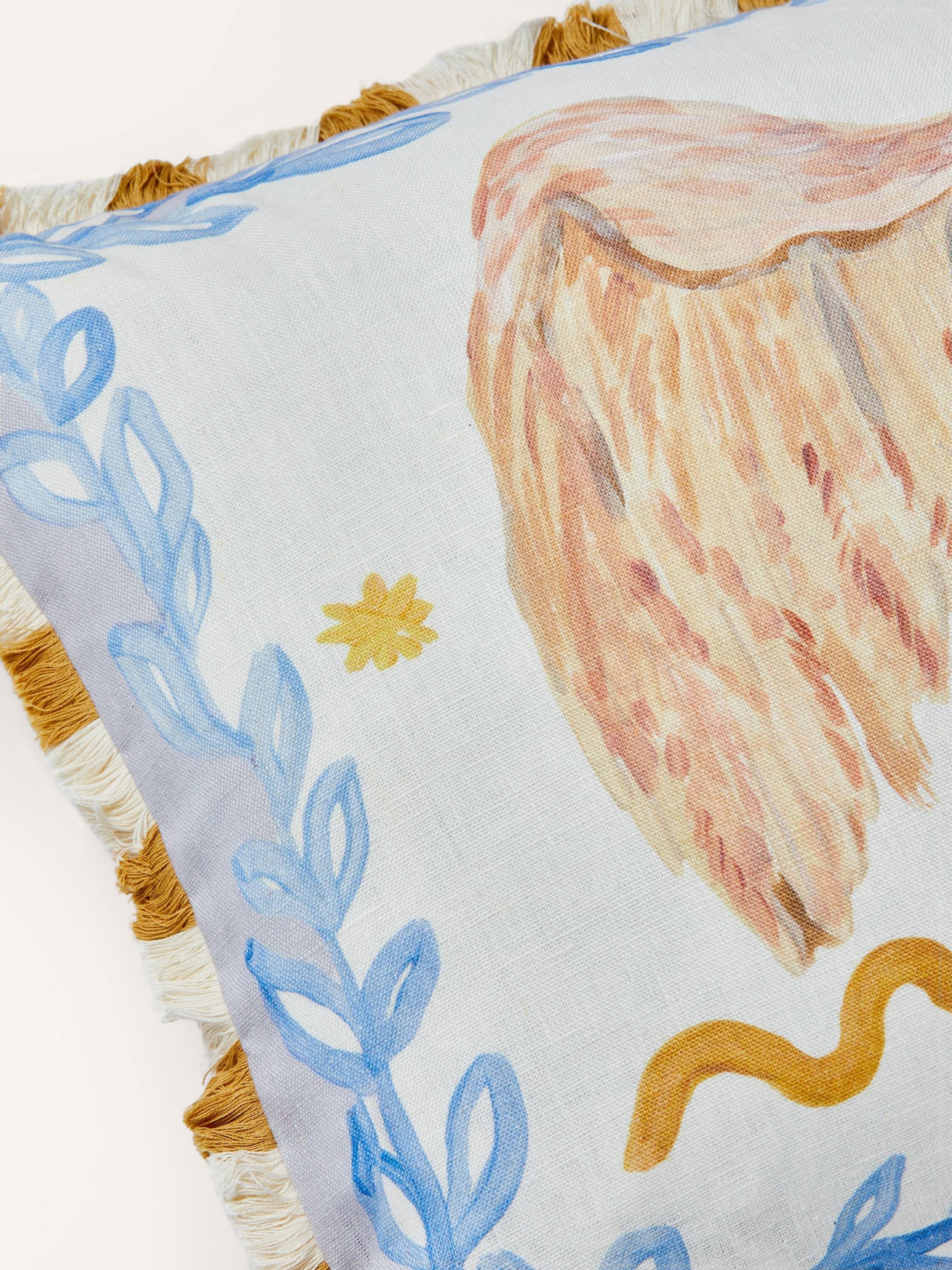 Virgo Zodiac Linen Cushion