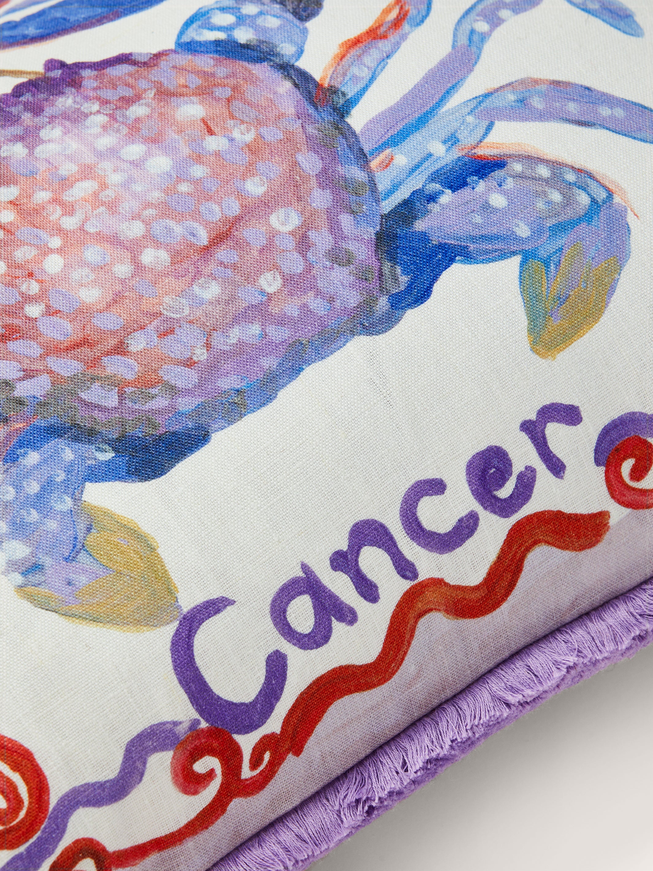Cancer Zodiac Linen Cushion - Almost Perfect
