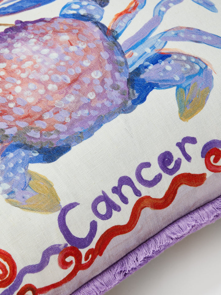 Cancer Zodiac Linen Cushion