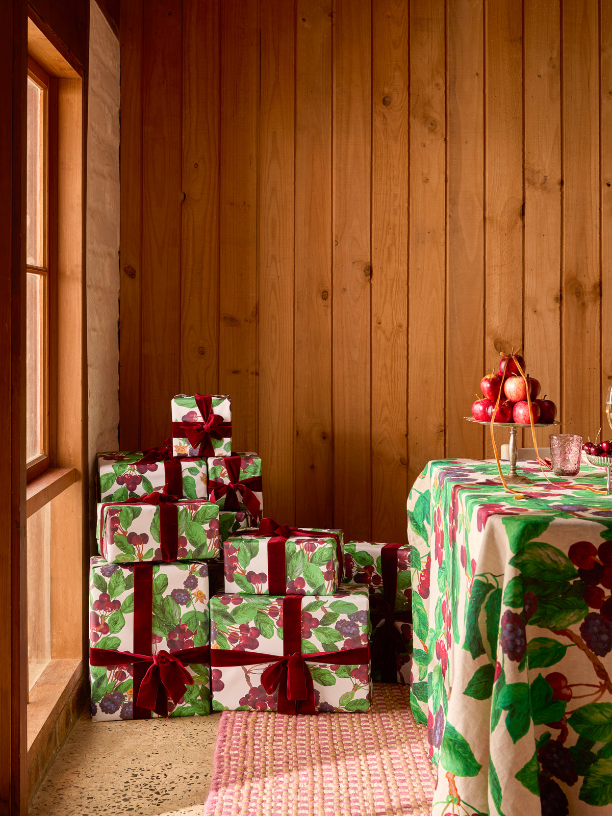 Cherries and Berries Multi Christmas Wrapping Paper