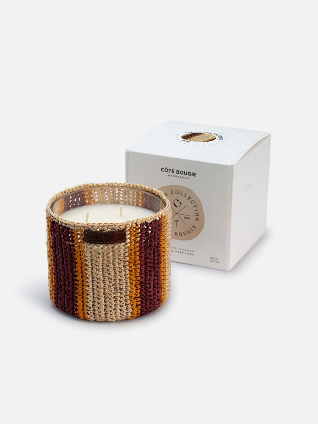 Raffia Rim Date Scented Candle