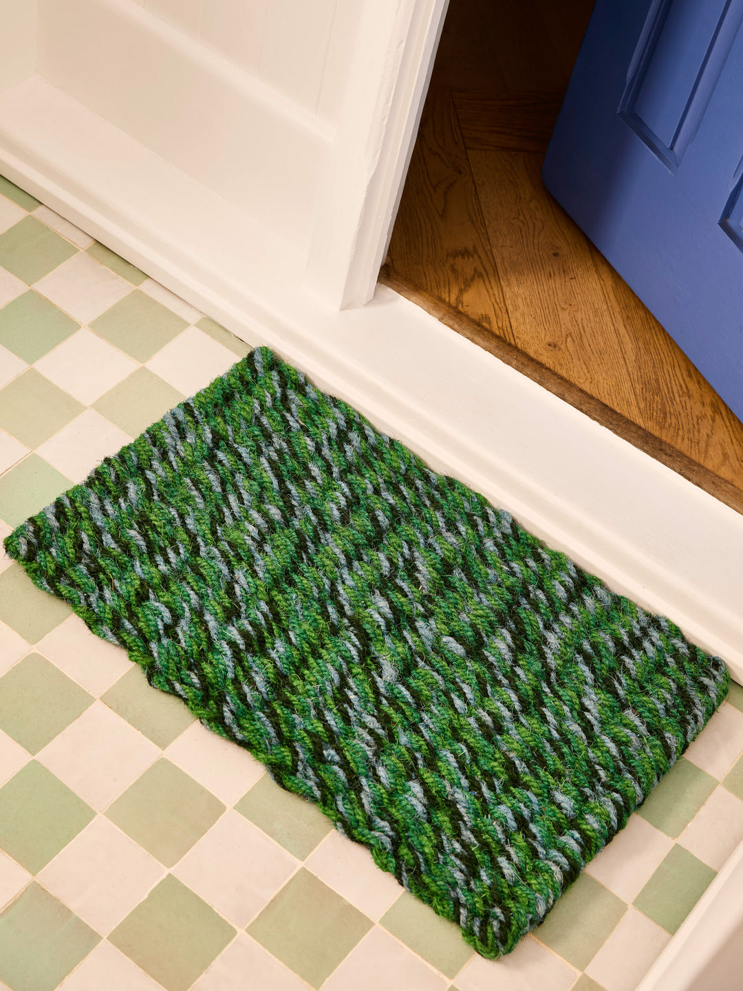 Woven Emerald Door Mat