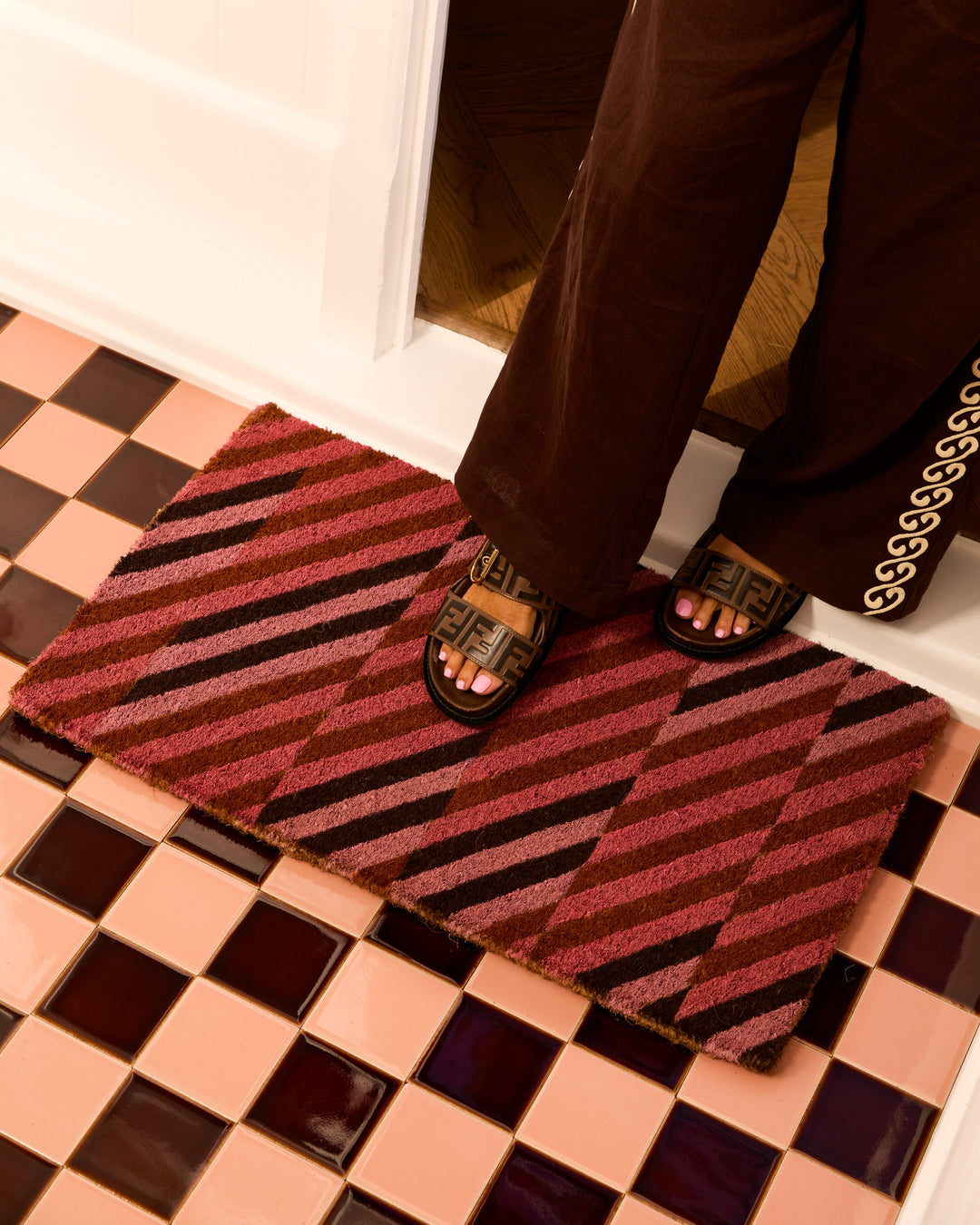 Patchwork Pink Door Mat