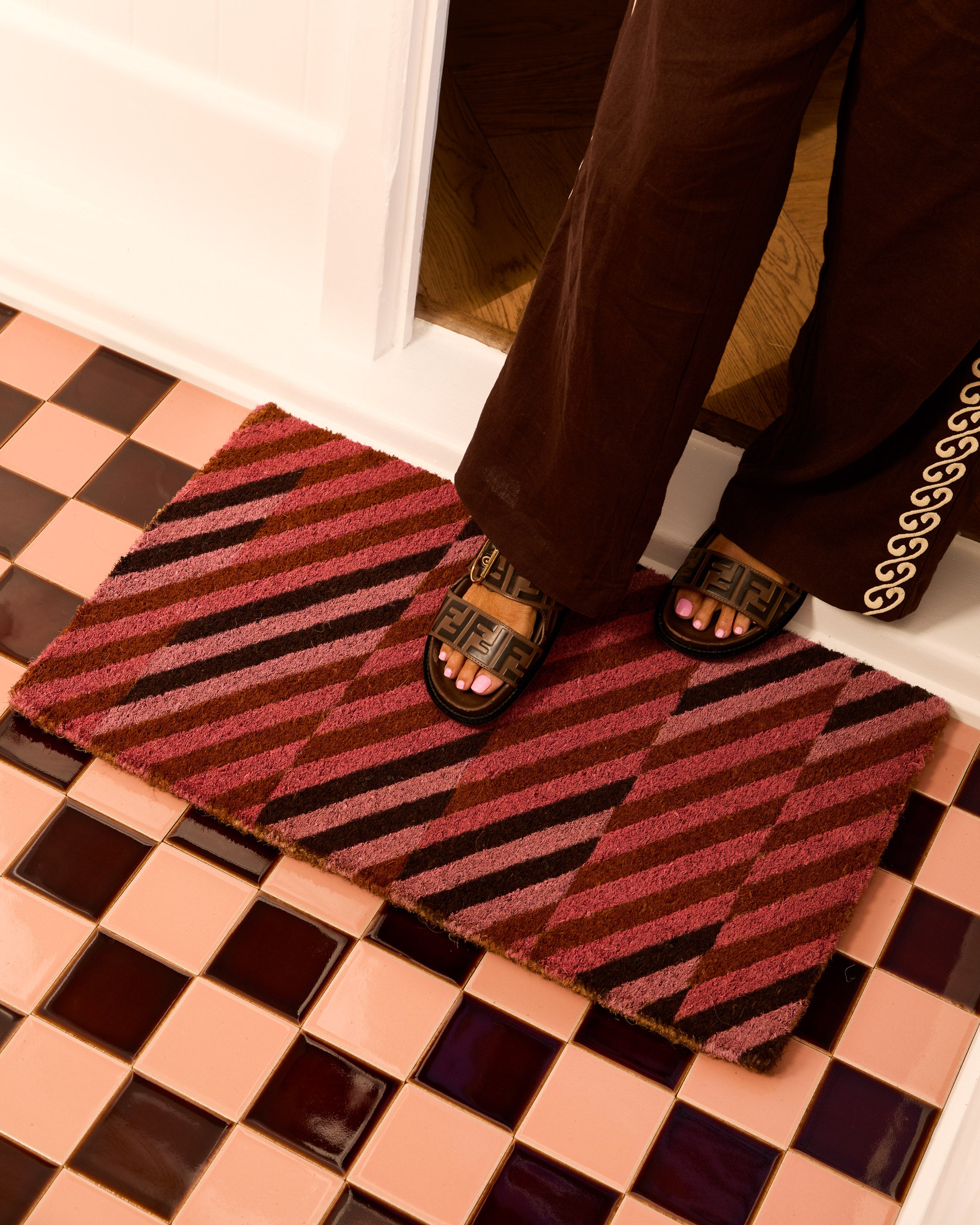 Patchwork Pink Door Mat