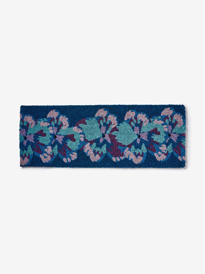Pansy Blue Long Door Mat