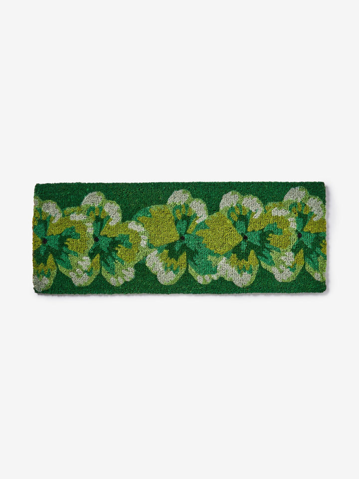 Pansy Green Long Door Mat