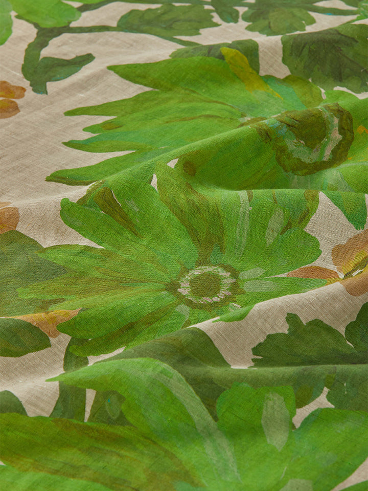 Marigold Leaf Linen Quilt Cover