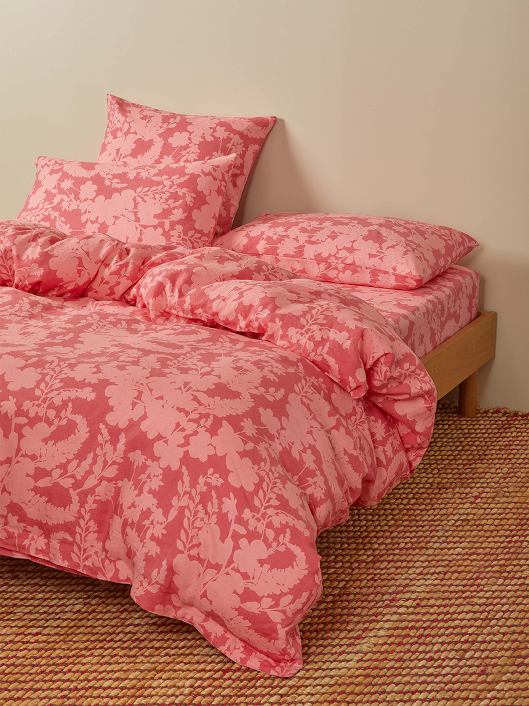 Petal Pink Linen Quilt Cover