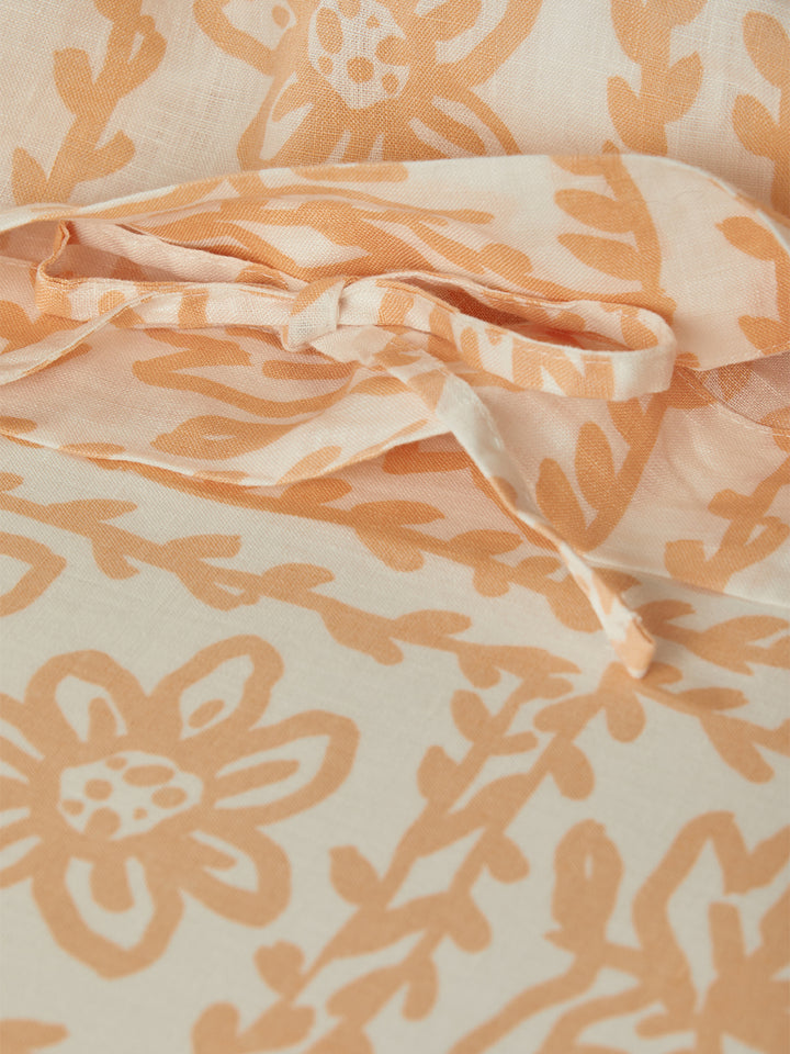 Daisy Buff Linen Quilt Cover