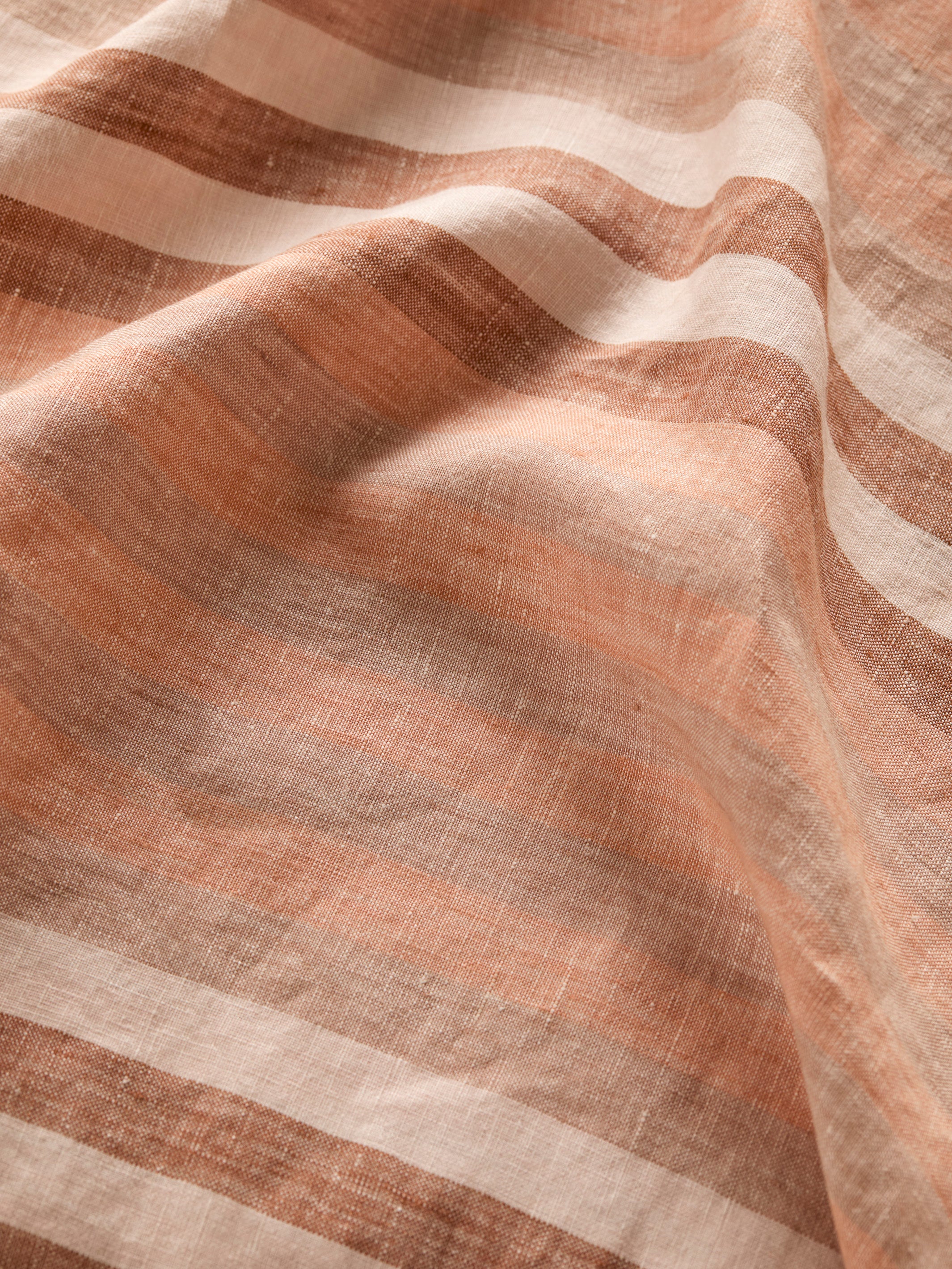 Stripe Hazelnut Linen Quilt Cover