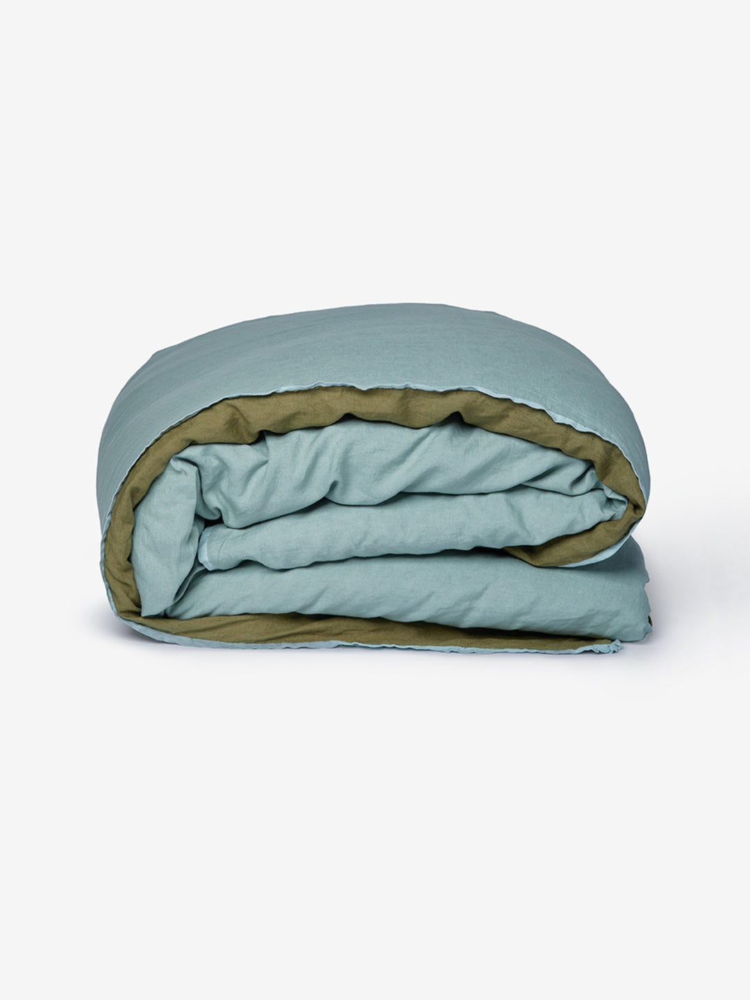 Sage & Khaki Linen Quilt Cover