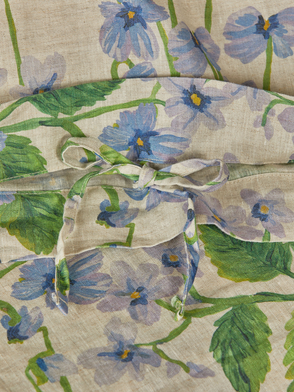 Lilas Blue Linen Quilt Cover