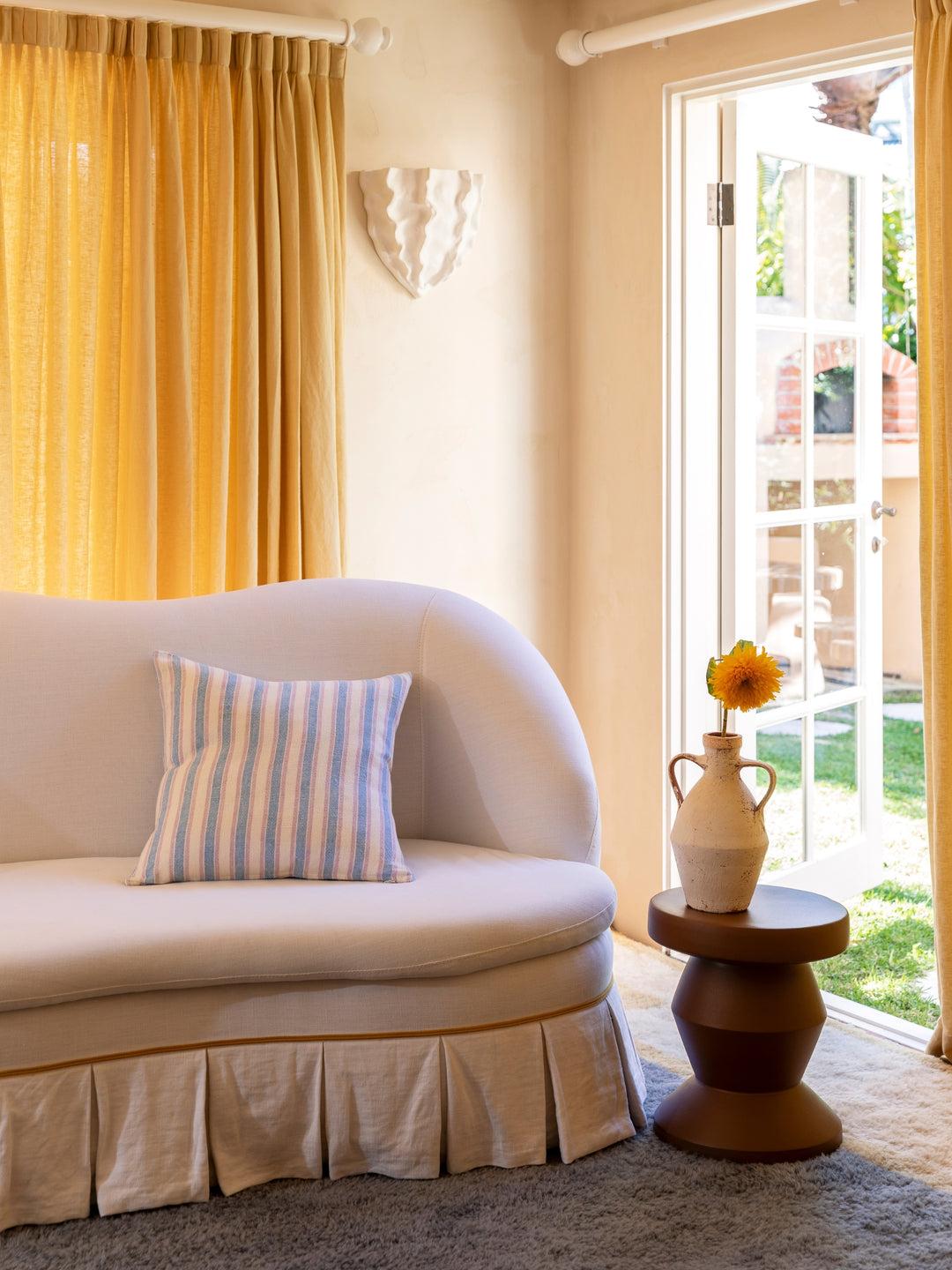 Linear Blue Cushion