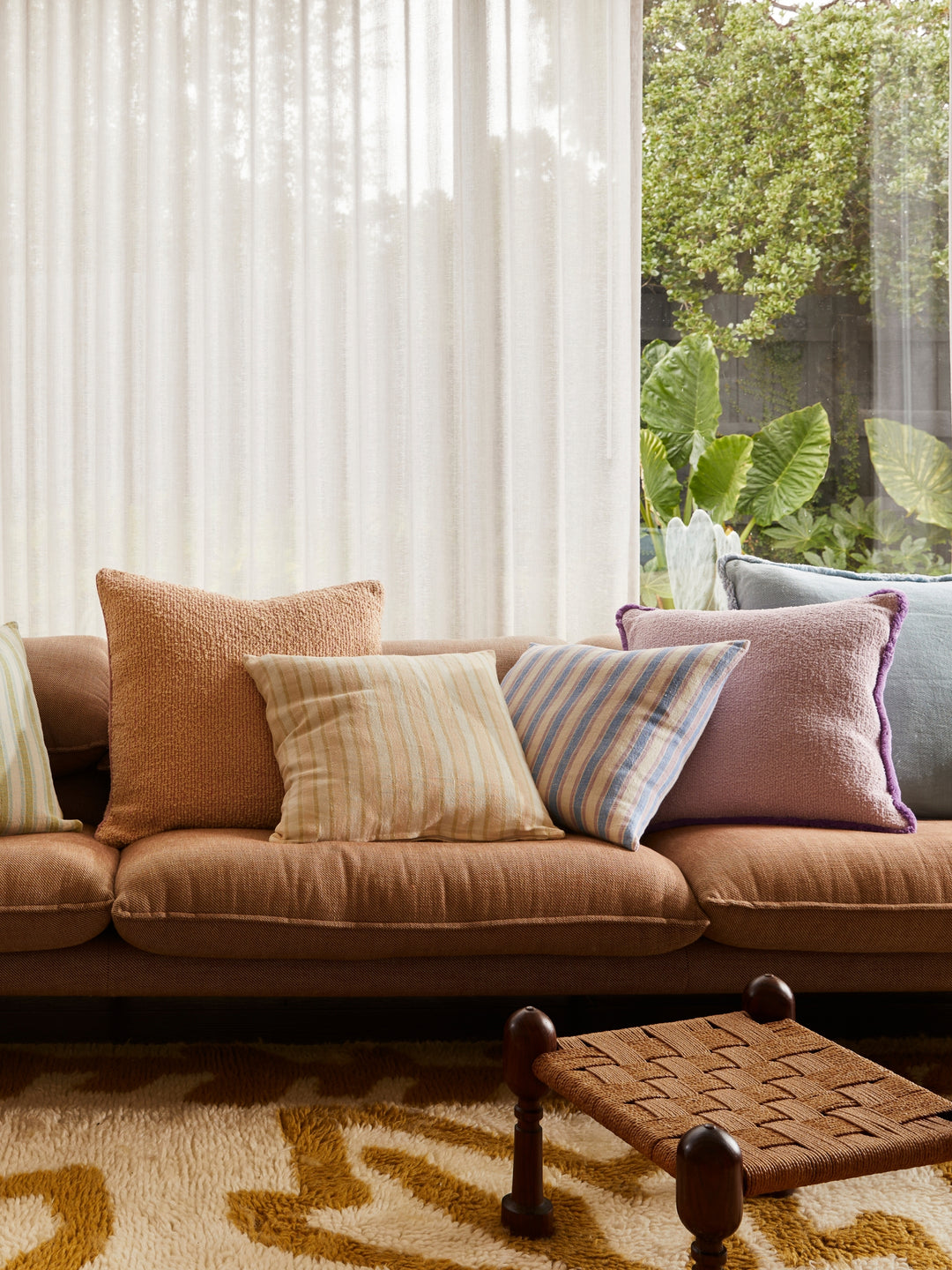 Linear Blue Cushion