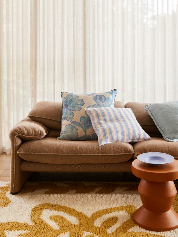 Linear Blue Cushion