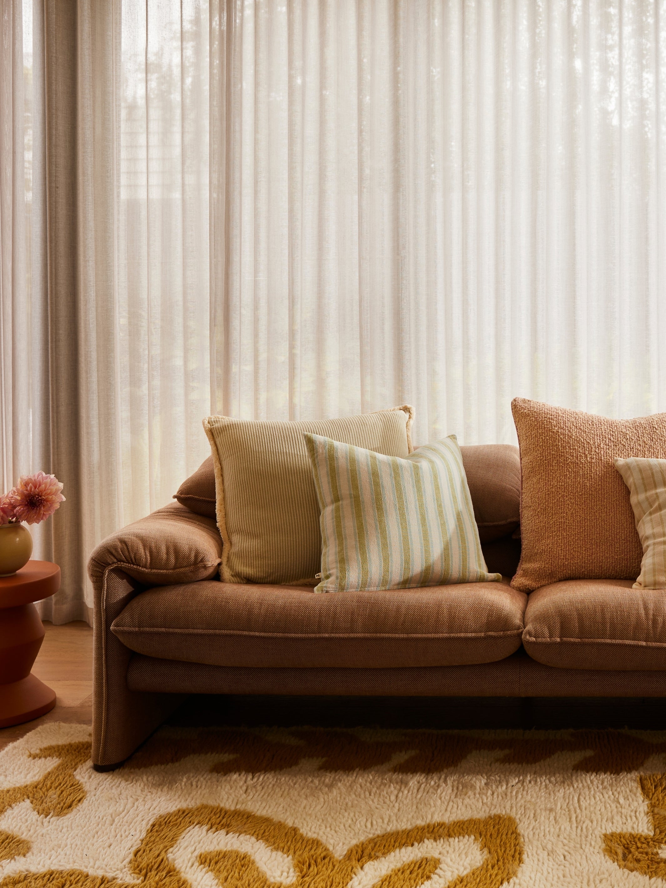 Linear Green Cushion