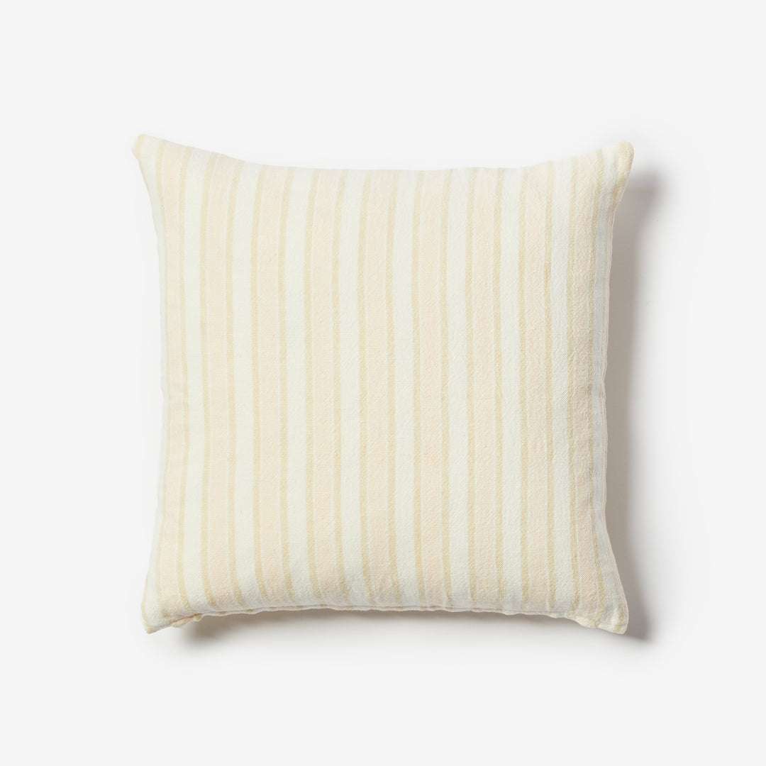 Linear Buff 50cm Linen Cushion Front | Neutral Striped Cushion