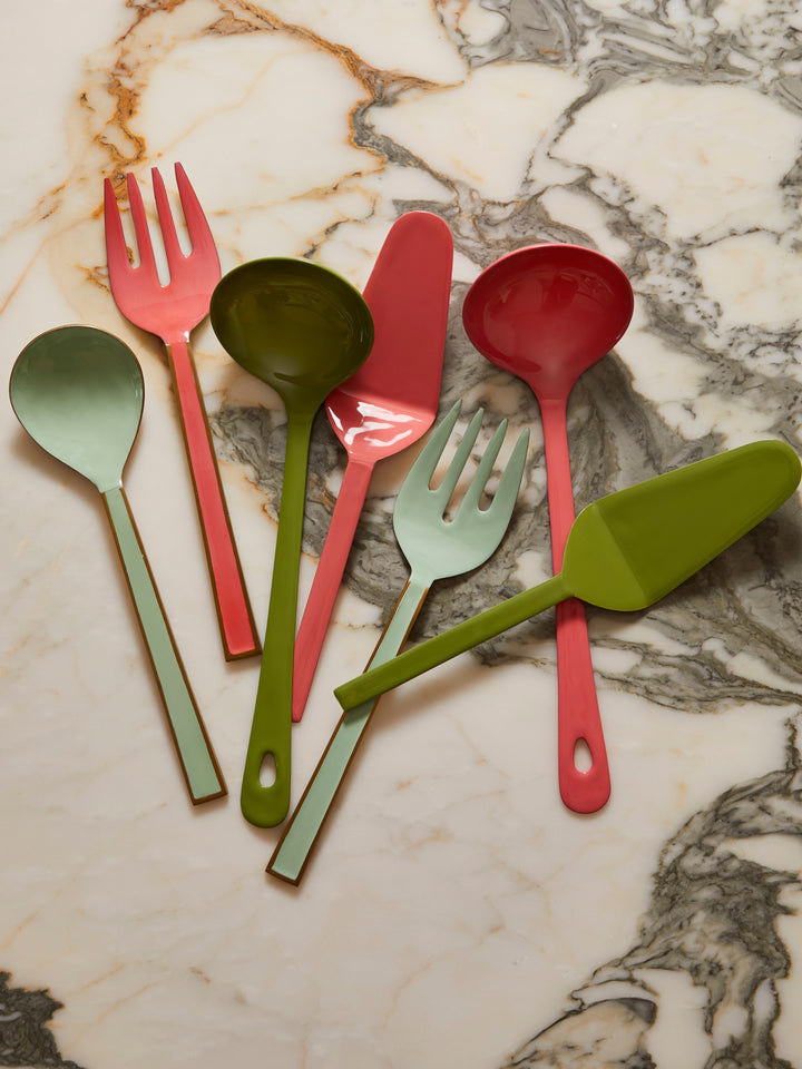 Enamel Candy Pink Kitchen Utensil Set