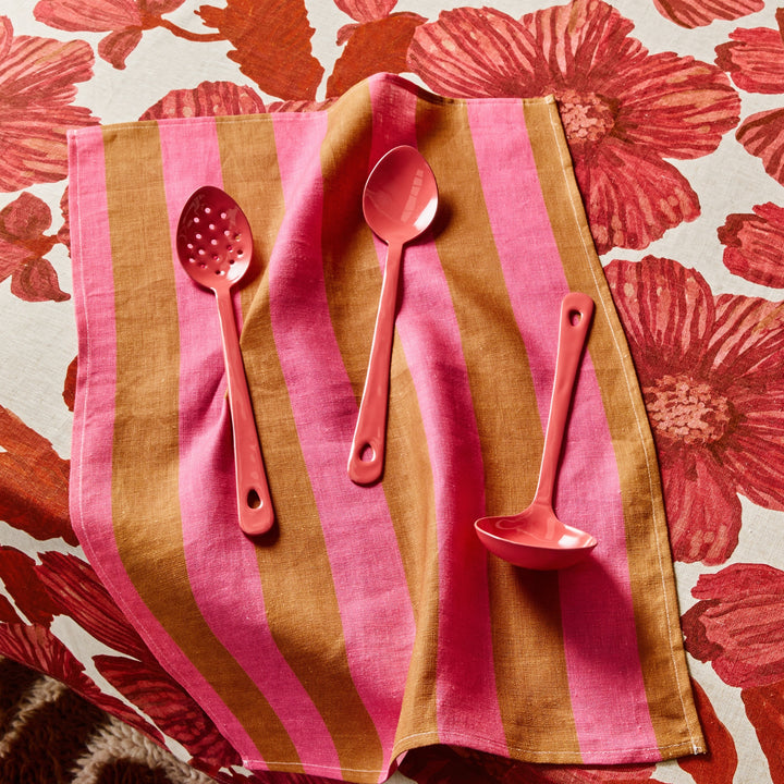 Enamel Candy Pink Kitchen Utensil Set