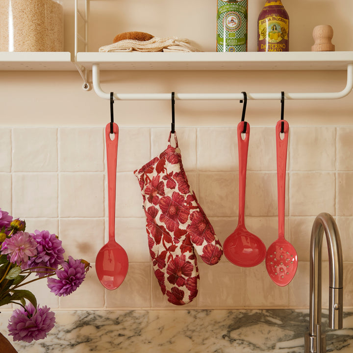 Enamel Candy Pink Kitchen Utensil Set