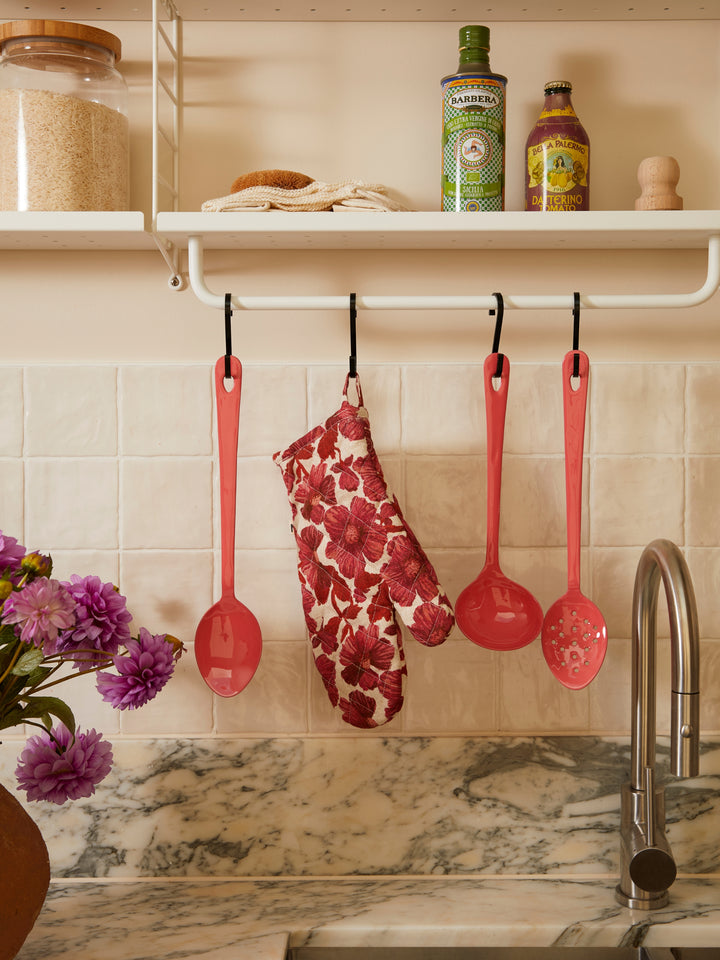 Enamel Candy Pink Kitchen Utensil Set