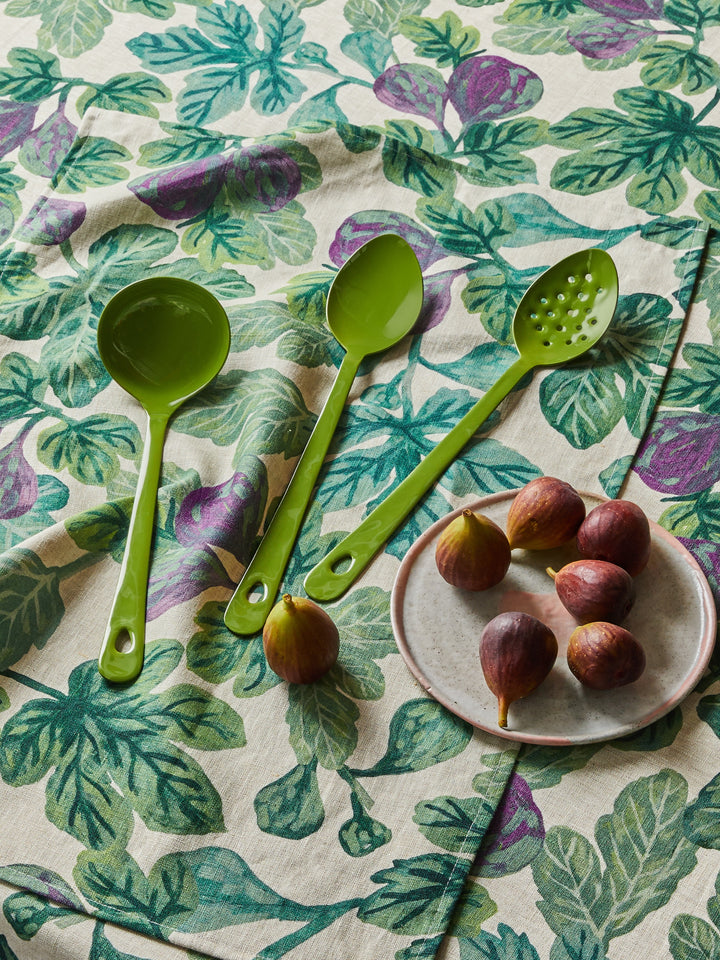Enamel Sage Kitchen Utensil Set