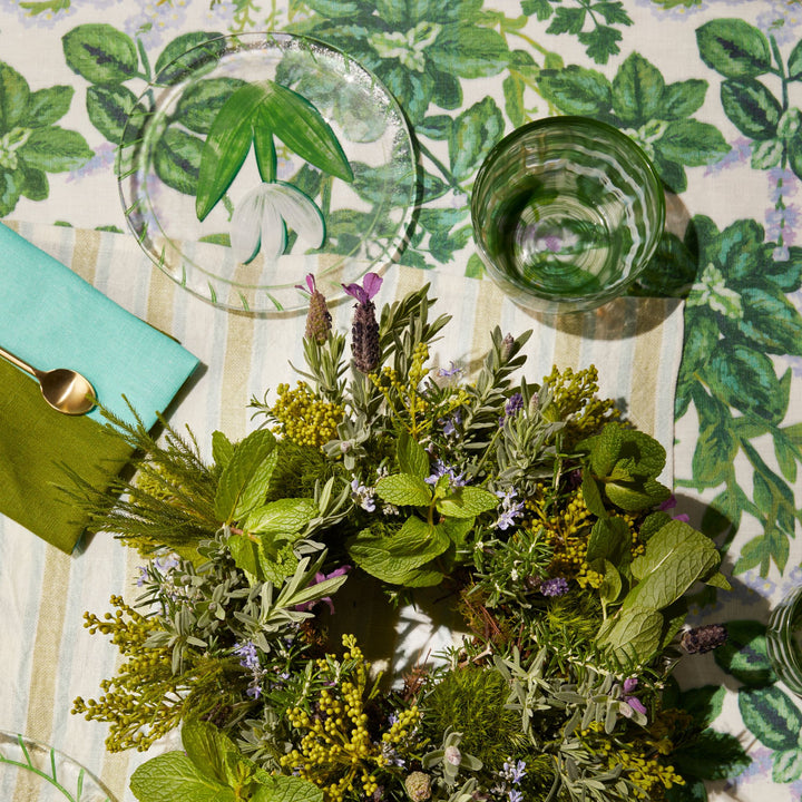 Linear Green Napkins