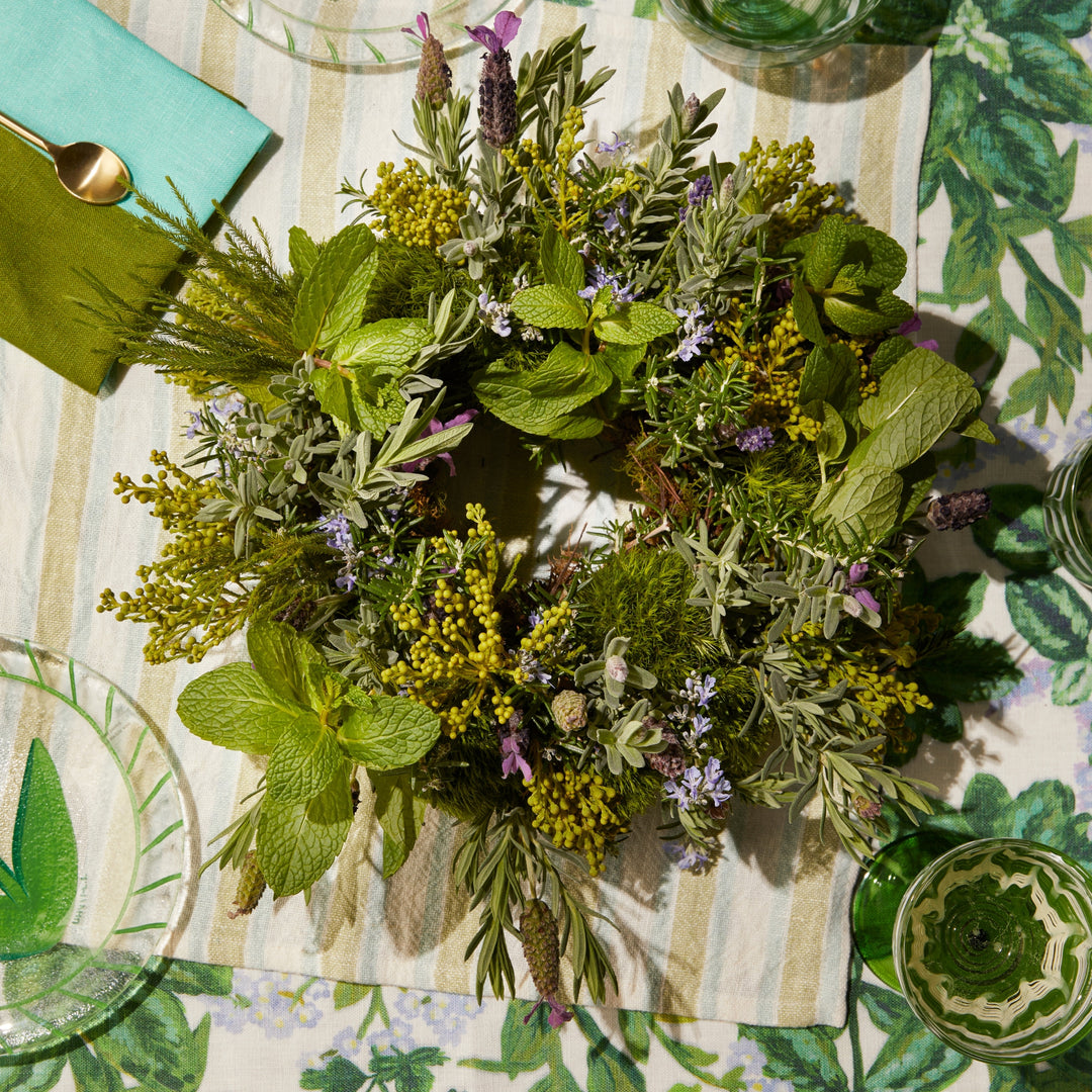 Linear Green Napkins