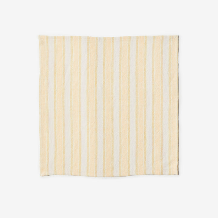 Linear Buff Napkins | 45cm x 45cm Linen Napkins | Striped Napkins