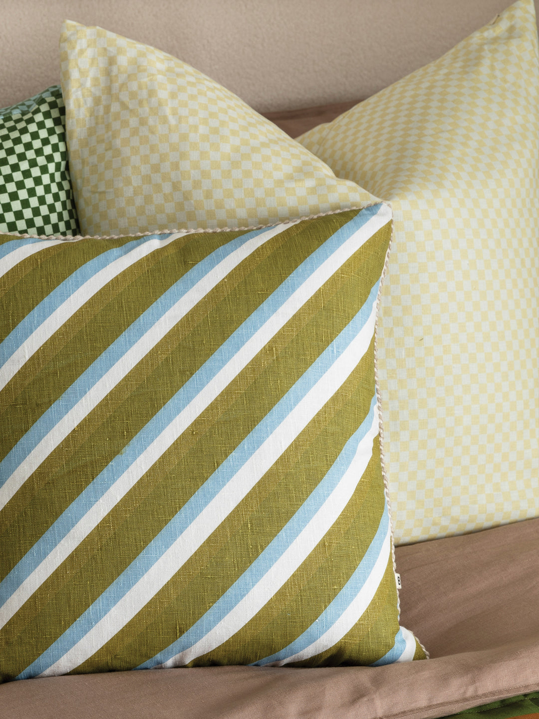 Tiny Checkers Vanilla Euro Pillowcases - Almost Perfect