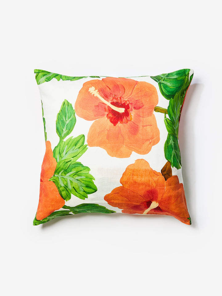 Hibiscus Coral European Pillowcases - Almost Perfect