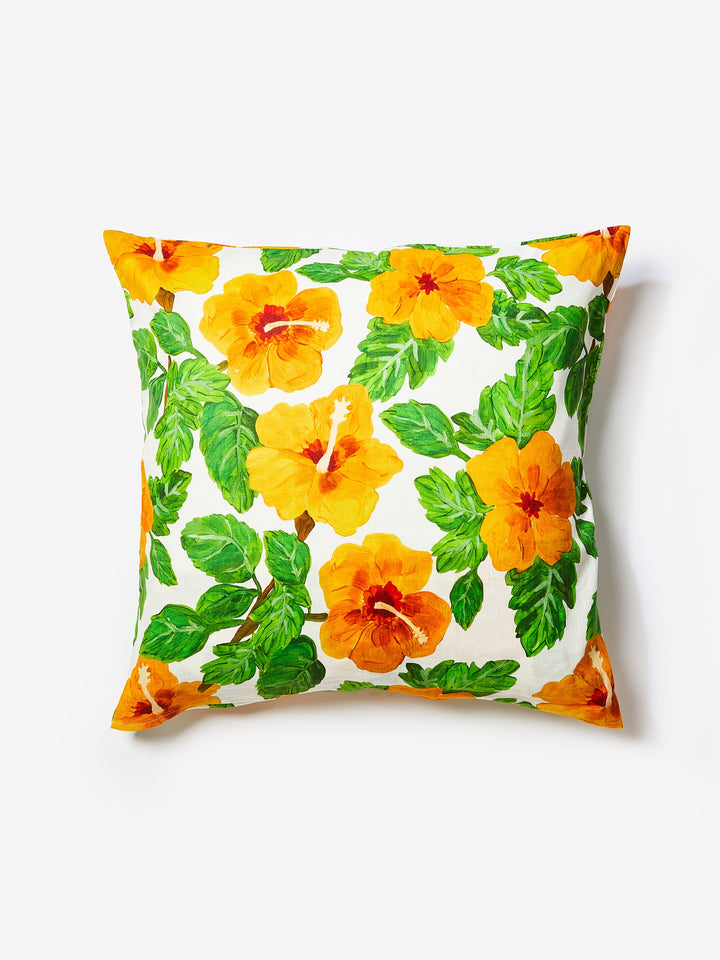 Hibiscus Yellow European Pillowcases - Almost Perfect