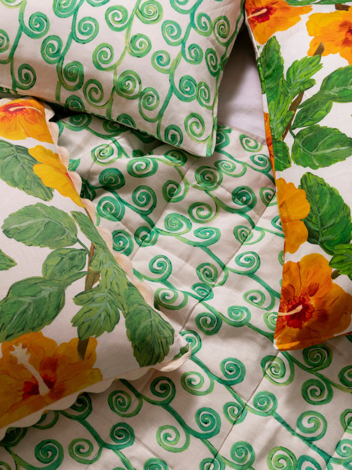 Hibiscus Yellow European Pillowcases - Almost Perfect