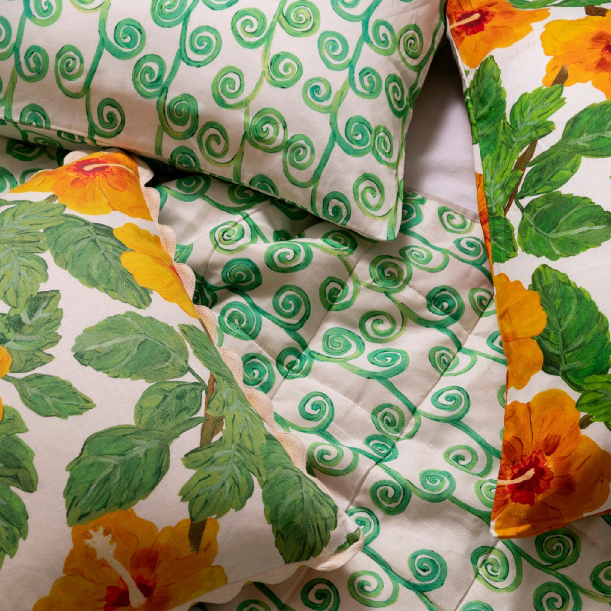 Loop Green European Pillowcases (set of 2)