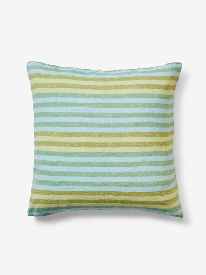 Stripe Blue Green Linen European Pillowcases