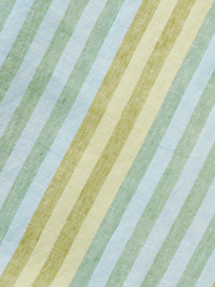 Stripe Blue Green Linen European Pillowcases