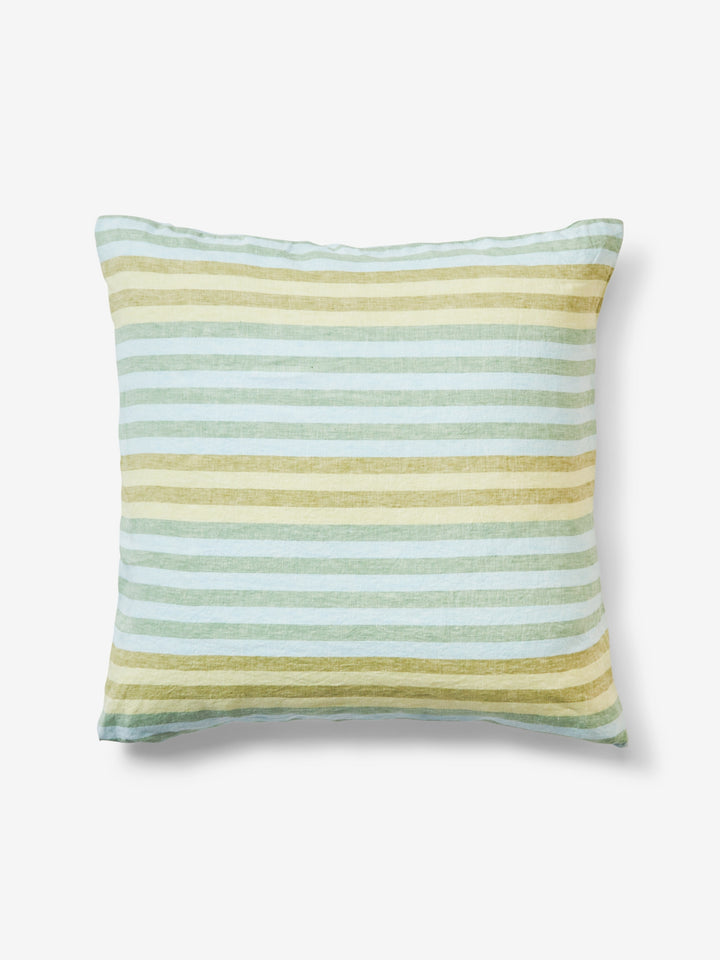 Stripe Blue Green Linen European Pillowcases