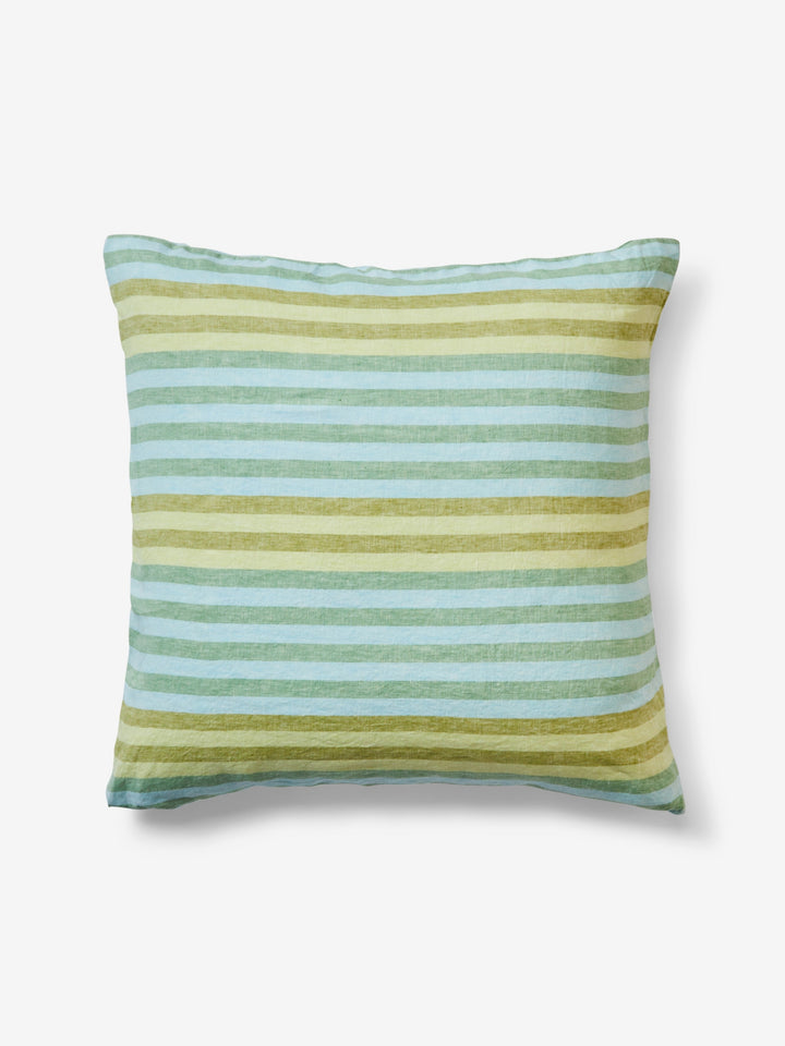 Stripe Blue Green Linen European Pillowcases