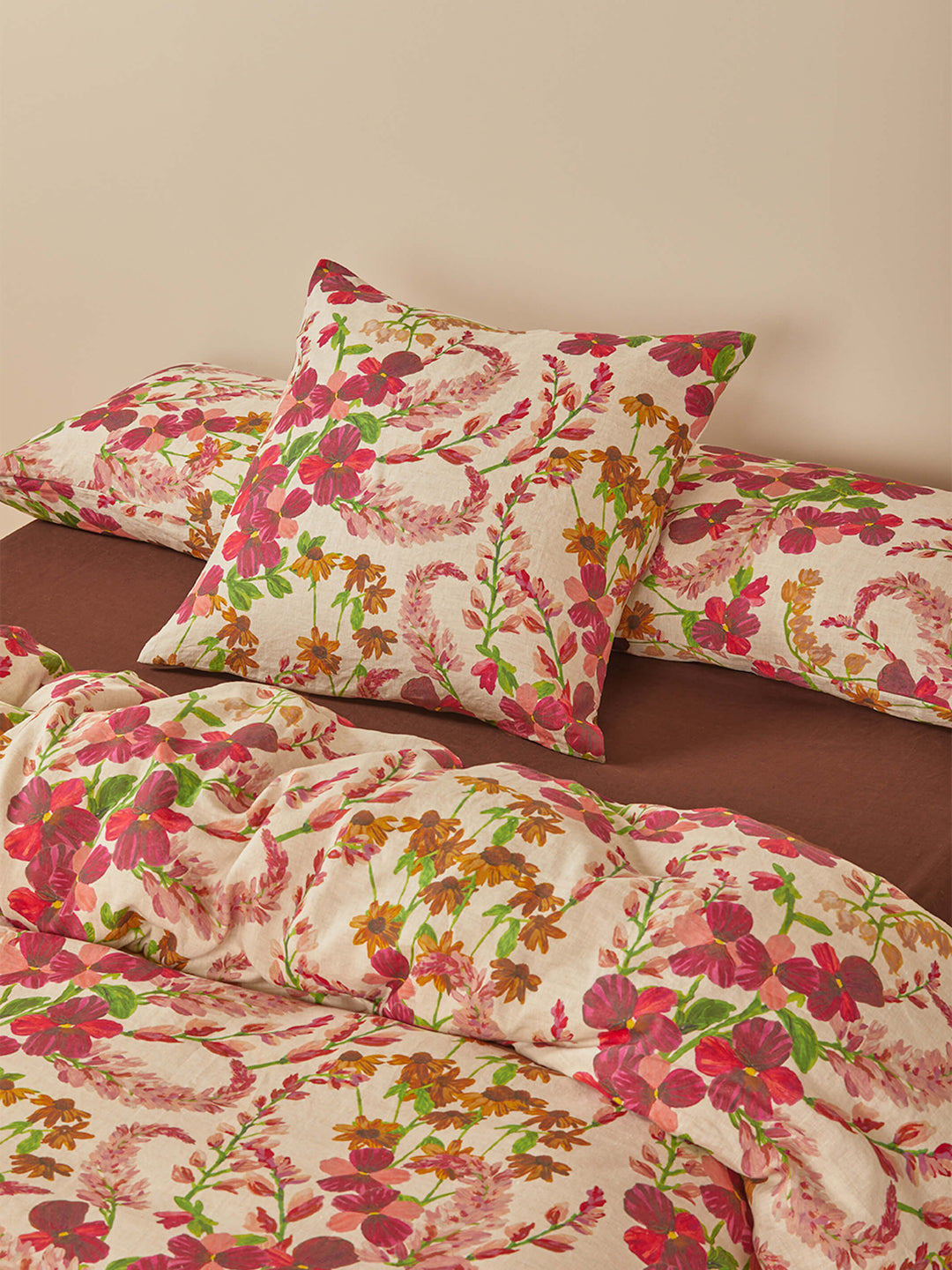 Lupin Multi Linen European Pillowcases