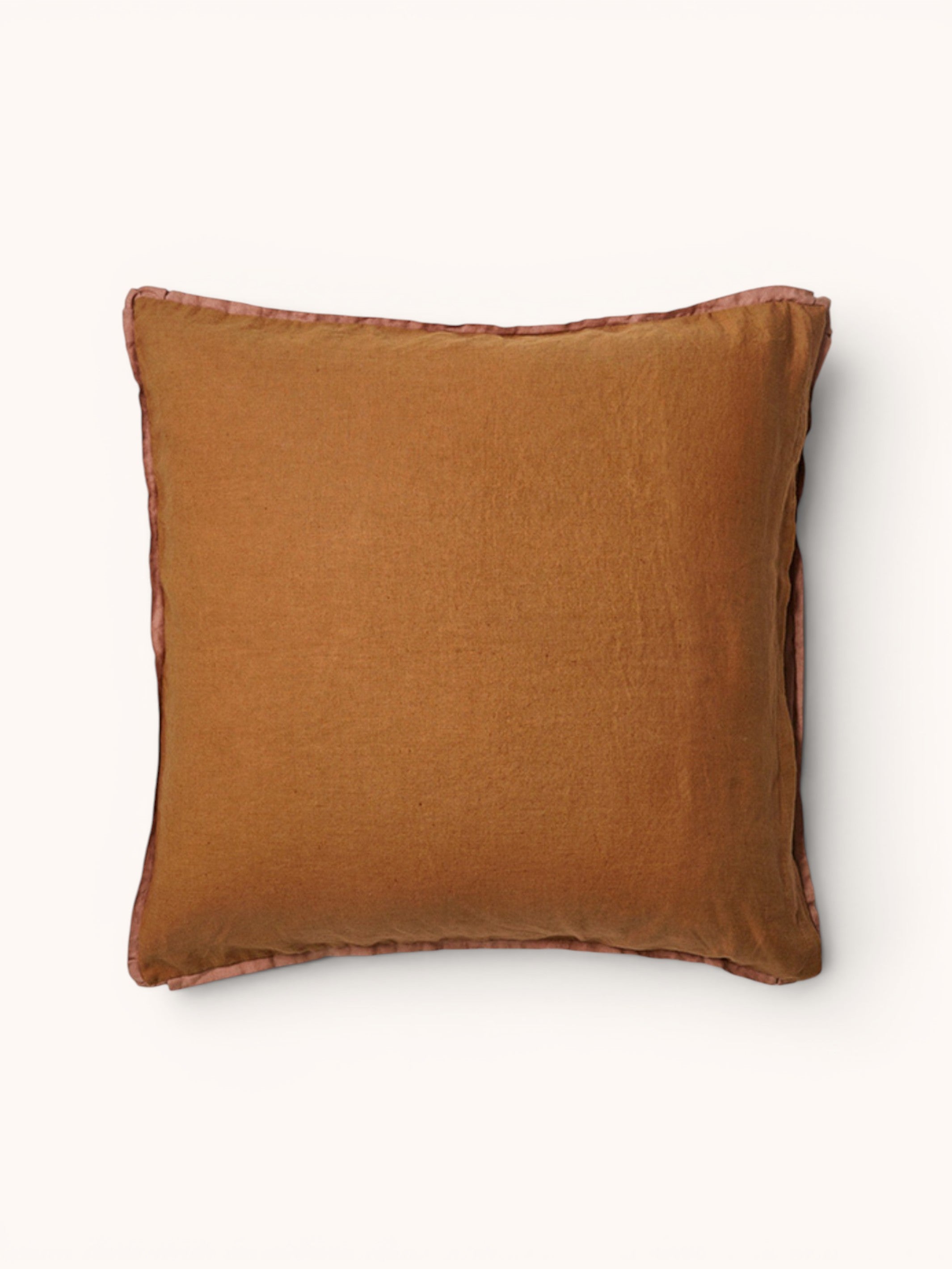 Cocoa & Tan Linen European Pillowcases