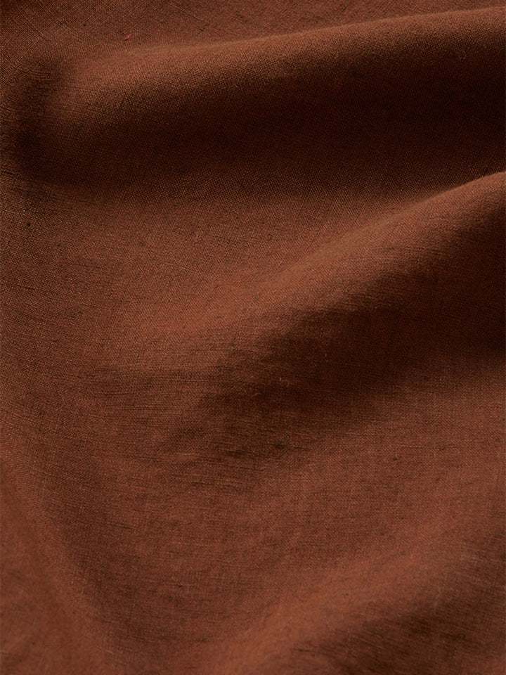 Cocoa & Tan Linen European Pillowcases