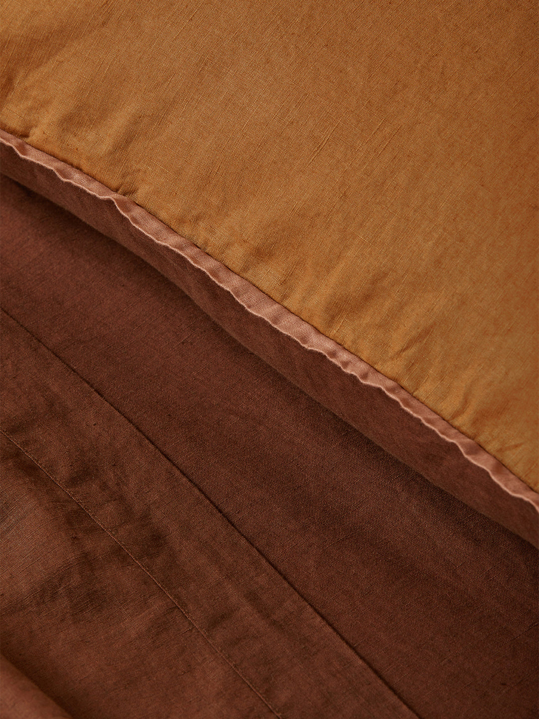 Cocoa & Tan Linen European Pillowcases