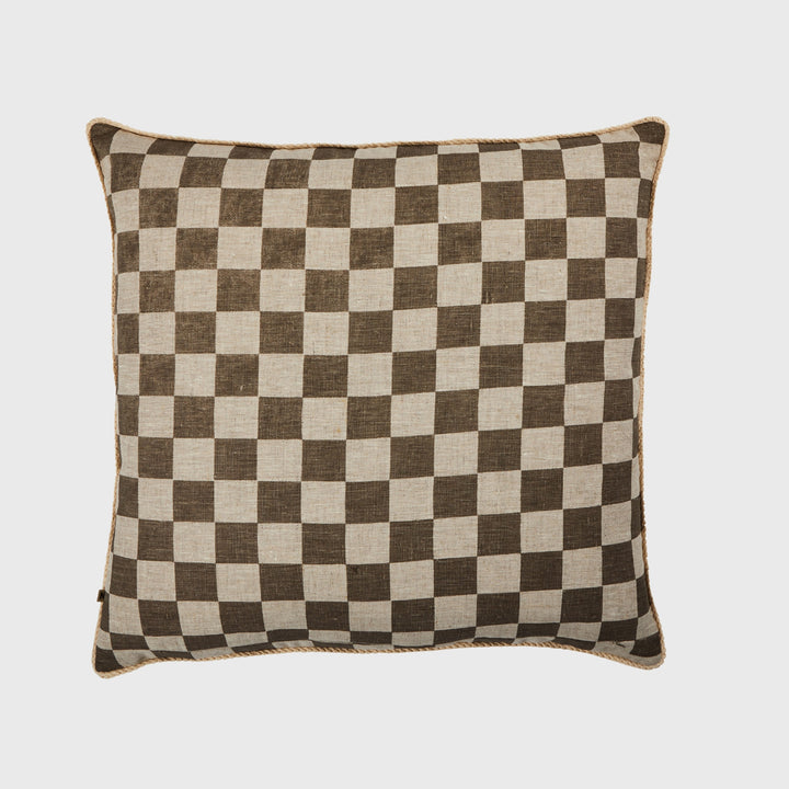 Small Checkers Grey Cushion
